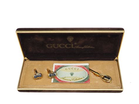 gucci tie clip for sale|gucci tie and cufflink set.